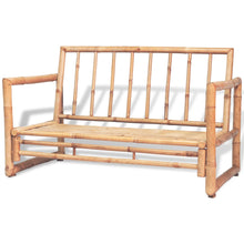 Load image into Gallery viewer, 2 Seater Garden Sofa with Cushions Bamboo 7232
