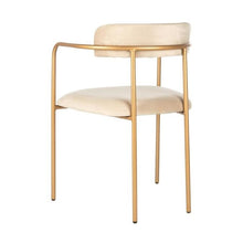 Load image into Gallery viewer, Safavieh Camille Modern Tan/Gold Velvet Accent Chair MRM1575
