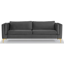Load image into Gallery viewer, 89&quot; Velvet Square Arm Sofa with Reversible Cushions
