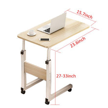 Load image into Gallery viewer, Rolling Laptop Table Computer Desk, Height Adjustable Laptop Stand Desk Rolling Cart, Home Office Chair Can Be Lifted and Lowered Computer Desk Bedside Table,Folding Study Writing Desk
