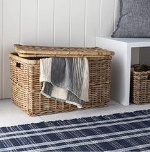 Load image into Gallery viewer, Lidded Kooboo Rattan Basket 17.5&quot; x 17.5&quot; - Threshold™ designed with Studio McGee 500AH
