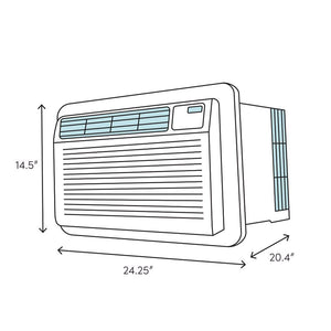8,000 BTU Through the Wall Air Conditioner with Heater and Remote MRM643
