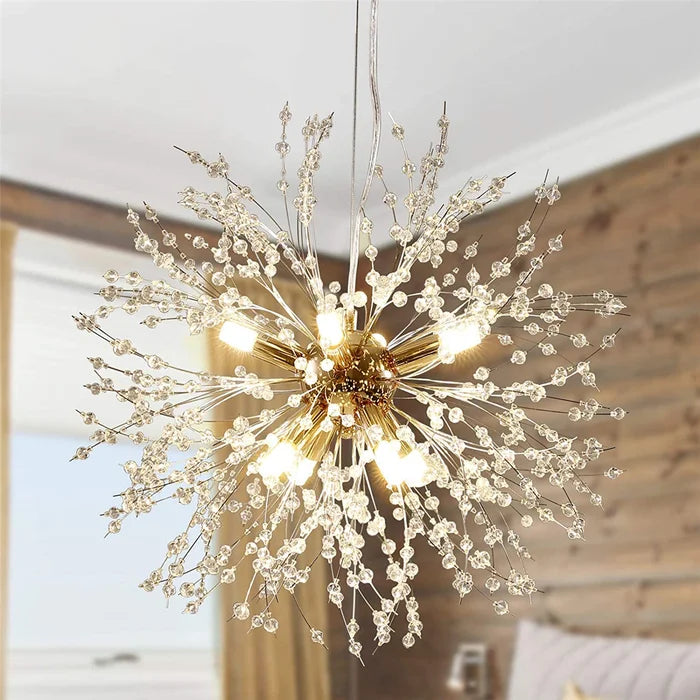 Gold 8 Lights Modern Chandeliers With 13.12Ft Plug In Cord Crystal Sp Salvage Co Fishers