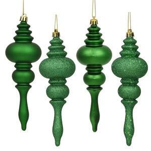 Green Regal Christmas Finial Ornament Set of 16 (1550ND)