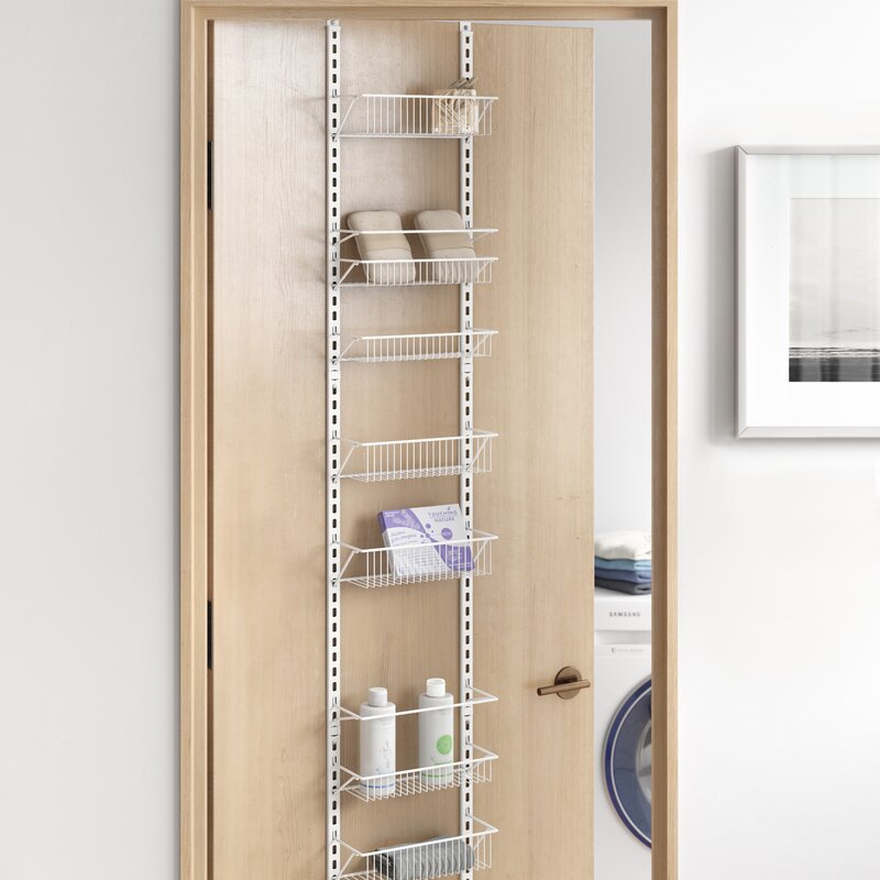 12'' W White 8 Tier Cabinet Door Organizer CR9409