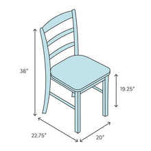 Load image into Gallery viewer, Annette Ladder Back Side Chair in Gray/Knotty Nutmeg, Main Material: Solid Wood, Weight Capacity: 300 lb., SET OF 2
