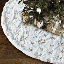 Load image into Gallery viewer, 30 inch Snowflake Christmas Tree Skirt Ornament Diameter Christmas Decoration New Year Party Supply
