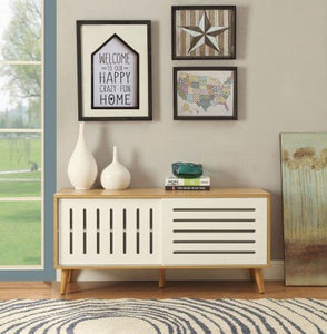 Kollia Natural and White Console Table 7478