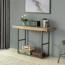 Load image into Gallery viewer, Brown Stuart Console Table, Industrial, Weathered, Rectangular, Metal, 54 x 19 x 36.5 in
