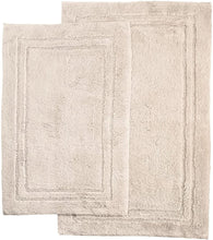 Load image into Gallery viewer, Superior 2-Piece Cotton Bath Rug Set, Stone
