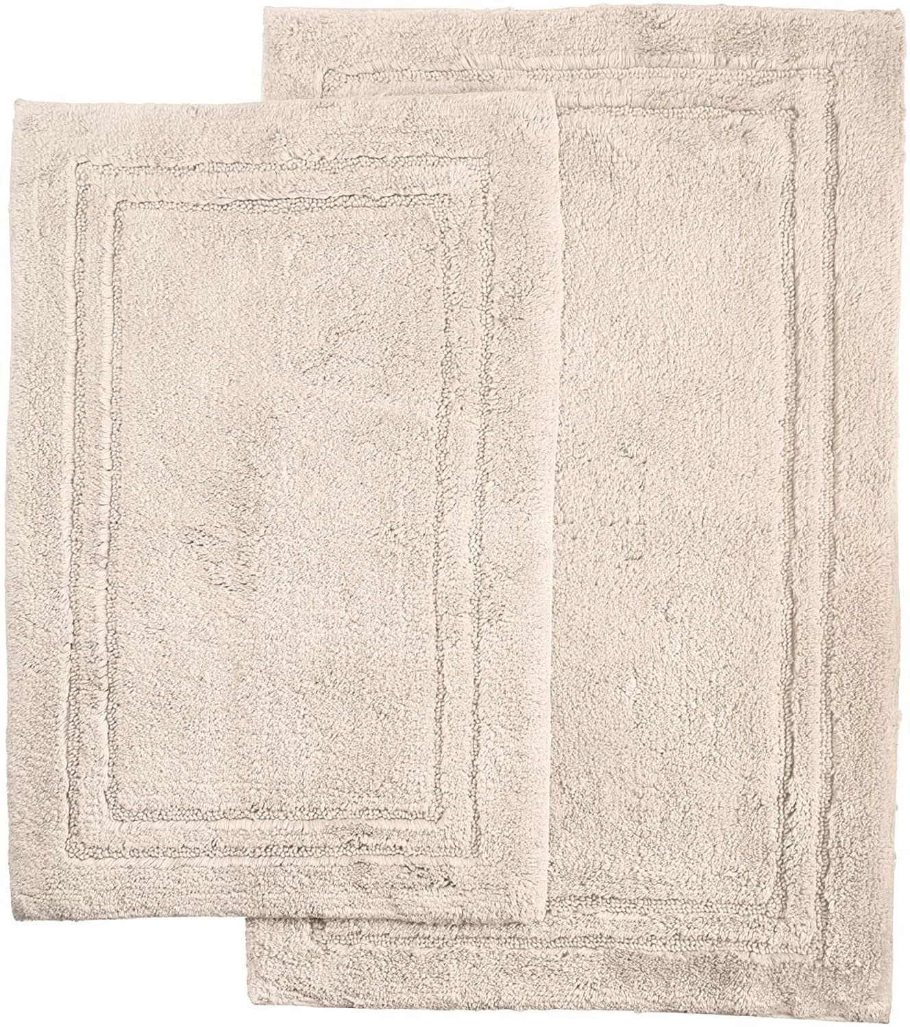 Superior 2-Piece Cotton Bath Rug Set, Stone