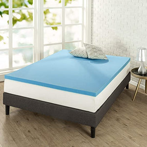 2 Inch Green Tea Cooling Gel Memory Foam Mattress Topper / Cooling Gel Foam / CertiPUR-US Certified, 2" King