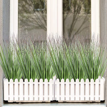 Load image into Gallery viewer, 18&quot; Artificial Plants Onion Grass Greenery Wheat Grass Stems Faux Shrub PVC Green Grass Plants Outdoor Indoor Home Garden Planter Decor Pack of 4 (Green, 4)
