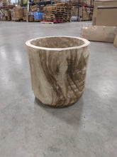 Load image into Gallery viewer, 15 1/2in Paulownia Wood Cylinder Planter
