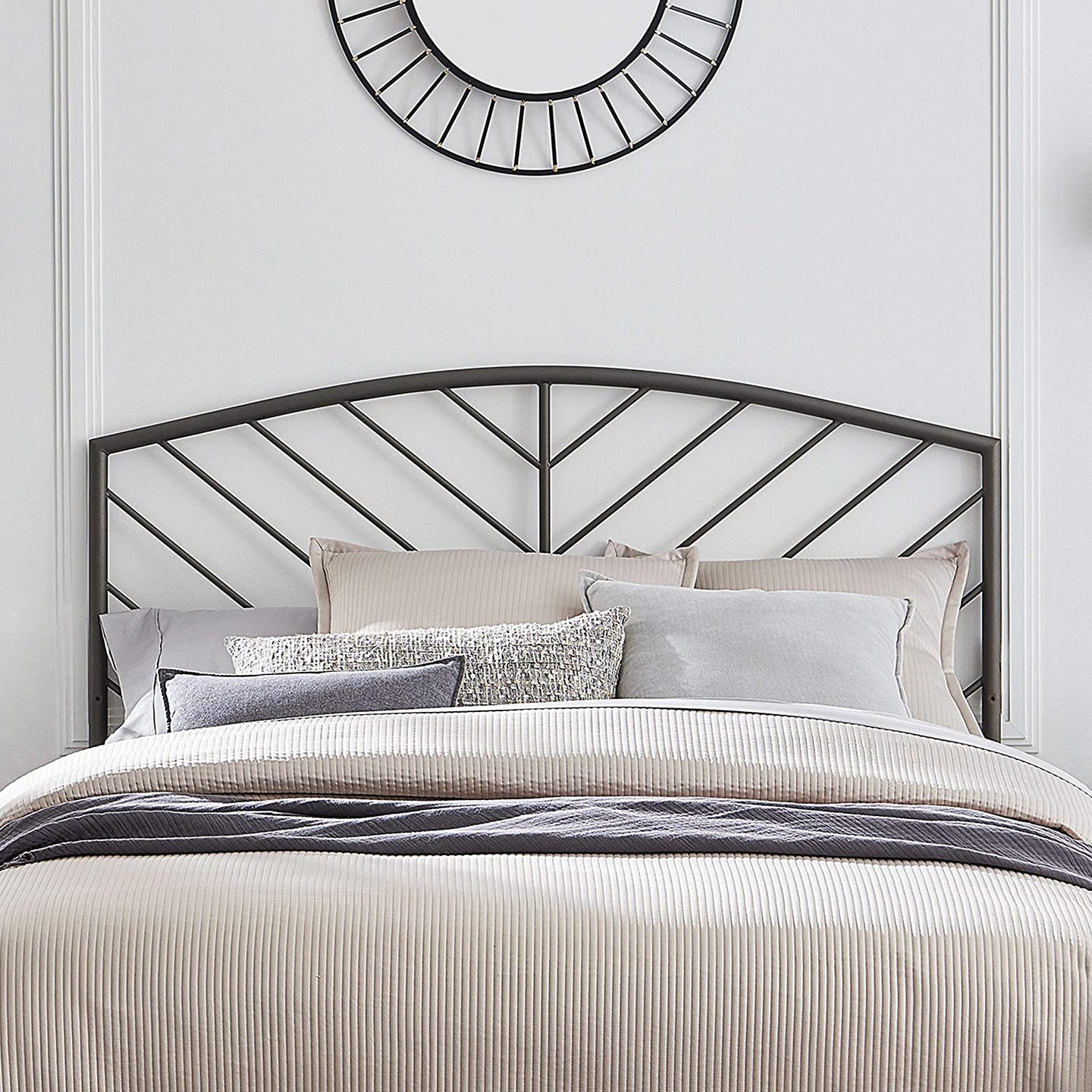 Hillsdale Essex Metal Headboard, Queen, Gray Bronze