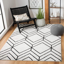 Load image into Gallery viewer, SAFAVIEH Adirondack Collection 8&#39; x 10&#39; Light Grey/Black Modern Geometric Non-Shedding Living Room Bedroom Area Rug
