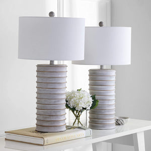 Safavieh TBL4121A-SET2 Home Collection Melina Wash White Table Lamp (Set of 2) MRM793