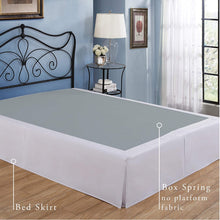 Load image into Gallery viewer, Bed Maker&#39;s Wrap-Around  Microfiber Bed Skirt for Adjustable Beds, Tailored Style, 15 Inch Drop Length, Twin, White GL1357
