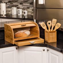 Load image into Gallery viewer, Honey-Can-Do Bamboo Bread Box, Bamboo
