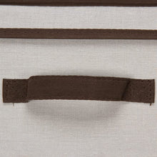 Load image into Gallery viewer, Storage Box with Lid and Handle - Natural Beige Canvas with Brown Trim- Medium 10&quot;x11&quot;, (Set of 2)
