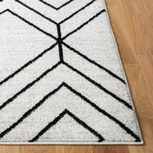 Load image into Gallery viewer, SAFAVIEH Adirondack Collection 8&#39; x 10&#39; Light Grey/Black Modern Geometric Non-Shedding Living Room Bedroom Area Rug
