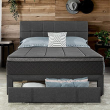 Load image into Gallery viewer, Lottie Upholstered Platform Bed Frame Grey, Queen
