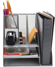 Load image into Gallery viewer, Mind Reader Mesh Organizer 8 Compartments, Color: Silver, #6483
