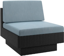 Load image into Gallery viewer, CorLiving PPT-341-M Park Terrace Patio Middle Seat, Textured Black Weave/Teal 3647RR
