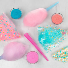 Load image into Gallery viewer, Nostalgia FSCC8 3 Flavor Cotton Party Kit, 4 Reusable Cones, 10 Floss Bags, 1, Multi MRM/GL3393
