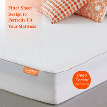 Load image into Gallery viewer, Sweetnight Waterproof Mattress Protector with 4 Bed Sheet Holder Straps Noiseless Sleep Mattress Cover, King
