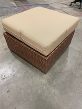 Load image into Gallery viewer, Outdoor Wicker Rattan Ottoman Brick Brown/Tan(2127RR)
