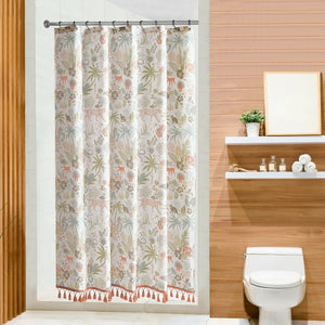 Akershus Cotton Floral Single Shower Curtain- 72" x 72" #9856ha