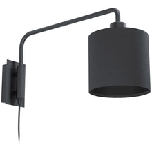Load image into Gallery viewer, Saiti 1 1 Light 6 inch Matte Black Wall Sconce Wall Light, Plug-in

