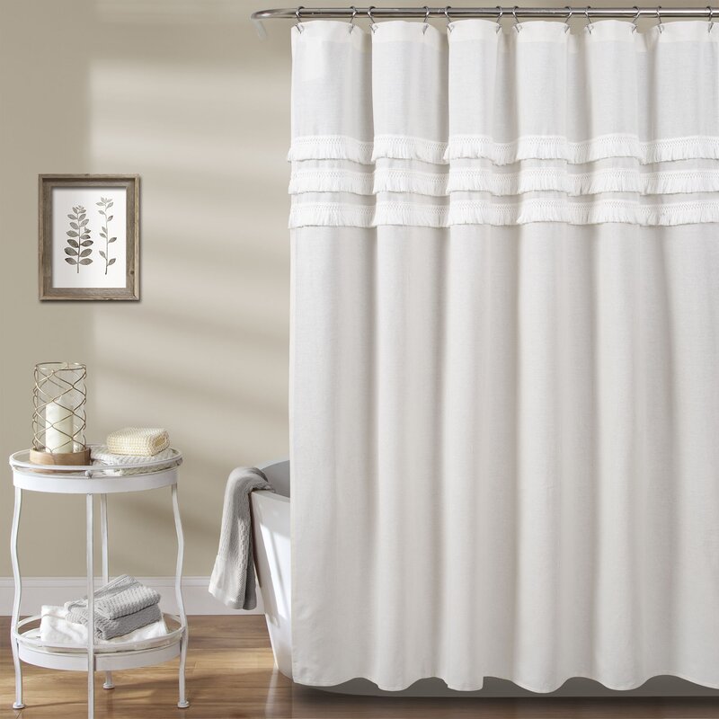 Marzano Single Shower Curtain- White #9940ha