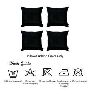 Octave Throw Pillow Cover- set of 4 Black 18" #9944ha