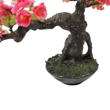 Load image into Gallery viewer, 9&quot; Artificial Flowering Cherry Blossom Bonsai Tree in Pot MRM174
