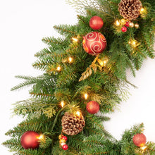 Load image into Gallery viewer, 9&#39; Pre-Lit Christmas Garland with 50 LED Warm Lights
