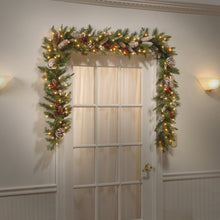 Load image into Gallery viewer, 9&#39; Frosted Berry Pre-Lit Garland with 100 Clear/White Lights
