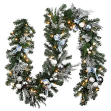 Load image into Gallery viewer, 9 Ft. Decorative Pre-Lit Garland with 50 Clear Lights
