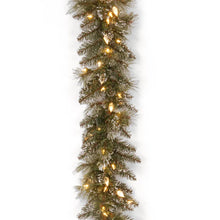Load image into Gallery viewer, 9&#39; Glittery Bristle Pre-Lit Garland
