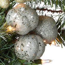 Load image into Gallery viewer, 9&#39; Glittery Pomegranate Pine Pre-Lit Garland with Clear Lights
