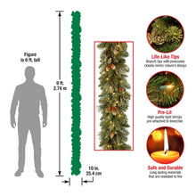 Load image into Gallery viewer, 9' Pre-Lit Garland with 100 Clear/White Lights

