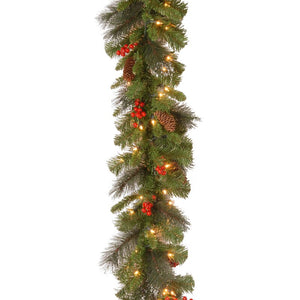 9' Pre-Lit Garland with 50 Lights