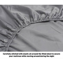 Load image into Gallery viewer, 1200 Thread Count 100% Cotton Solid Sheet Set (Queen, Grey)

