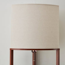 Load image into Gallery viewer, Alvis Edge - 72&quot; Corner Floor Lamp with Shelves, Walnut
