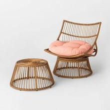 Load image into Gallery viewer, Borealis 2pc Patio Papasan Chair &amp; Ottoman Set 7331
