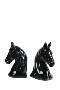 Black Horse Head Bookends Set of Two Pair (2 - Pair in Box) #9024