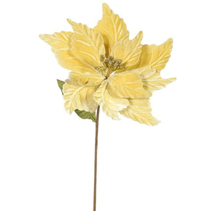 22" Gold Poinsettia Artificial Christmas Flower, 6 per Bag