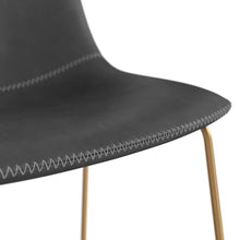 Load image into Gallery viewer, 18 in. W x 22 in. D x 34 in. H Petra Set Of 2 Counter Stool In Black And Gold Finish
