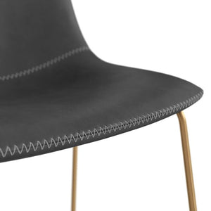 18 in. W x 22 in. D x 34 in. H Petra Set Of 2 Counter Stool In Black And Gold Finish